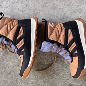 Sorel Tan and Black Winter Boots